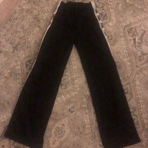 Black pink branded pants
